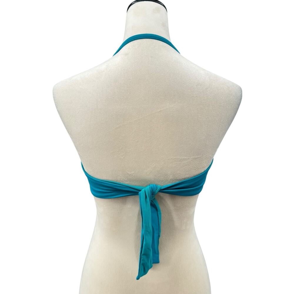 Calzedonia Sz 38 Cobey Teal Blue Sequin Bandeau Swimsuit Bikini Top - Picture 3 of 11